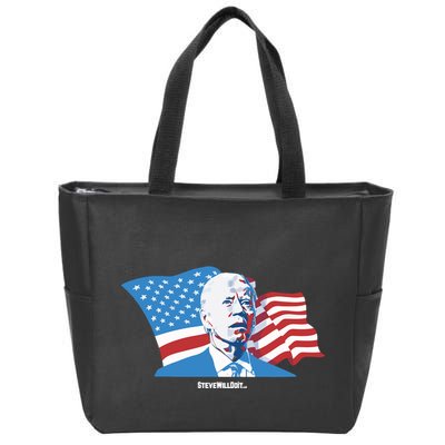Stevewilldoit Steve Will Do It With Flag Zip Tote Bag