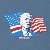 Stevewilldoit Steve Will Do It With Flag Garment-Dyed Sweatshirt