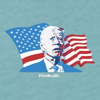 Stevewilldoit Steve Will Do It With Flag Sueded Cloud Jersey T-Shirt