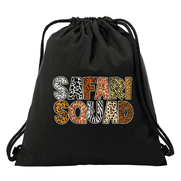 Safari Squad Wild Animals Lover Drawstring Bag