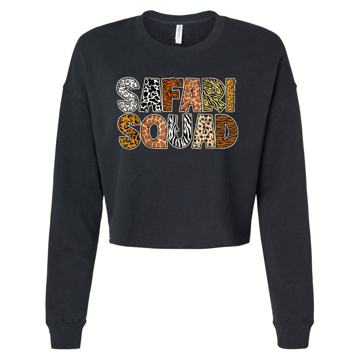 Safari Squad Wild Animals Lover Cropped Pullover Crew
