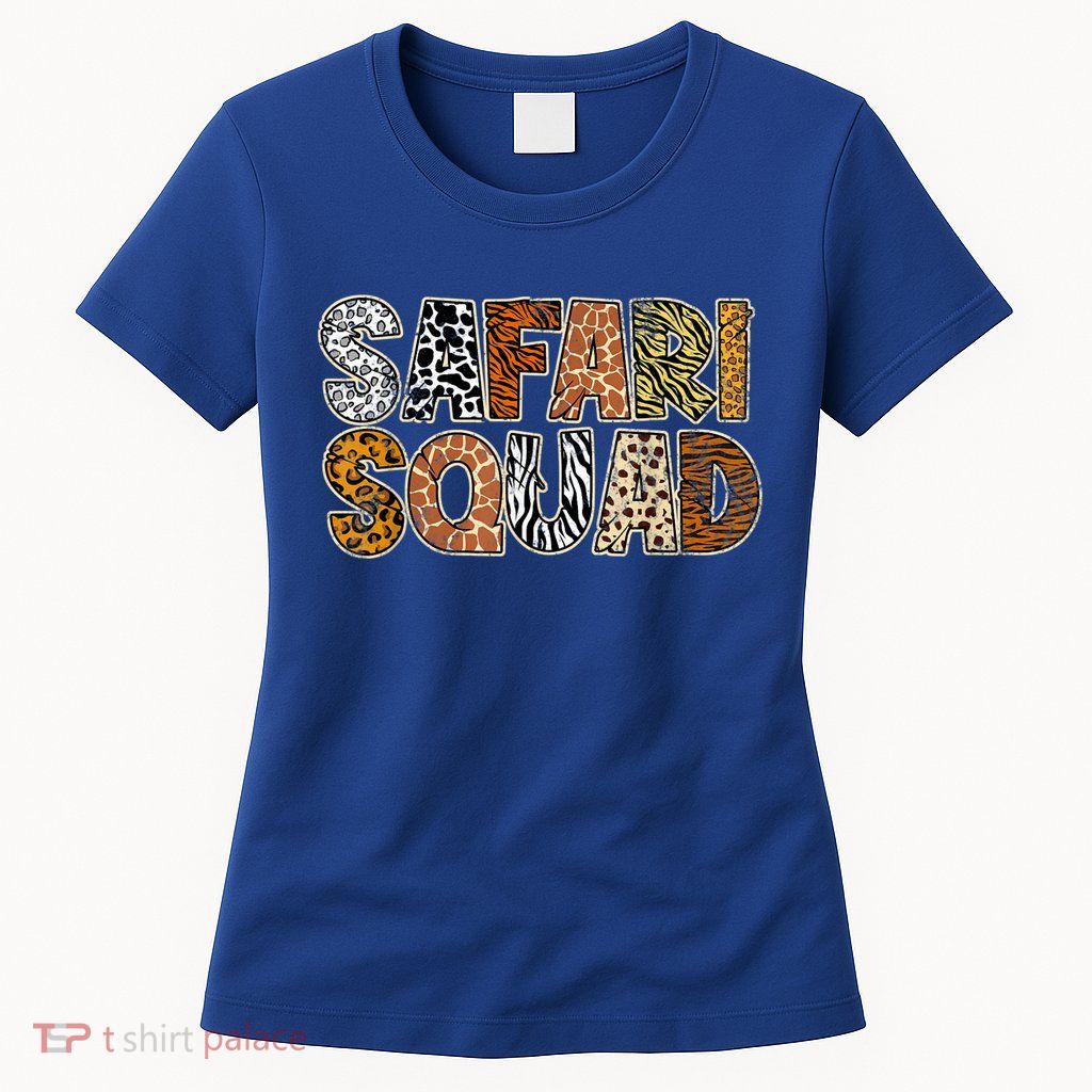 Safari Squad Wild Animals Lover Womens T-Shirt