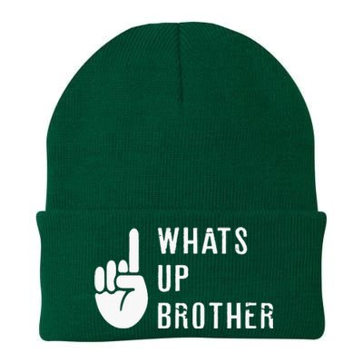 Sketch Streamer Whats Up Brother Knit Cap Winter Beanie