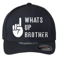 Sketch Streamer Whats Up Brother Flexfit Unipanel Trucker Cap