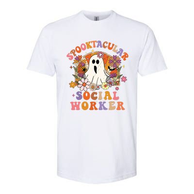 Spooktacular Social Worker Happy Halloween Spooky Matching Softstyle CVC T-Shirt