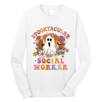 Spooktacular Social Worker Happy Halloween Spooky Matching Long Sleeve Shirt