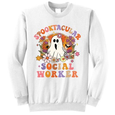 Spooktacular Social Worker Happy Halloween Spooky Matching Sweatshirt