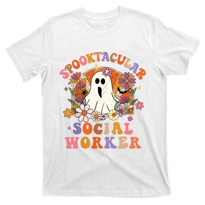 Spooktacular Social Worker Happy Halloween Spooky Matching T-Shirt