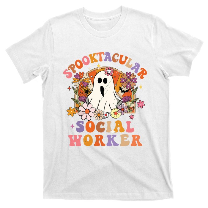 Spooktacular Social Worker Happy Halloween Spooky Matching T-Shirt