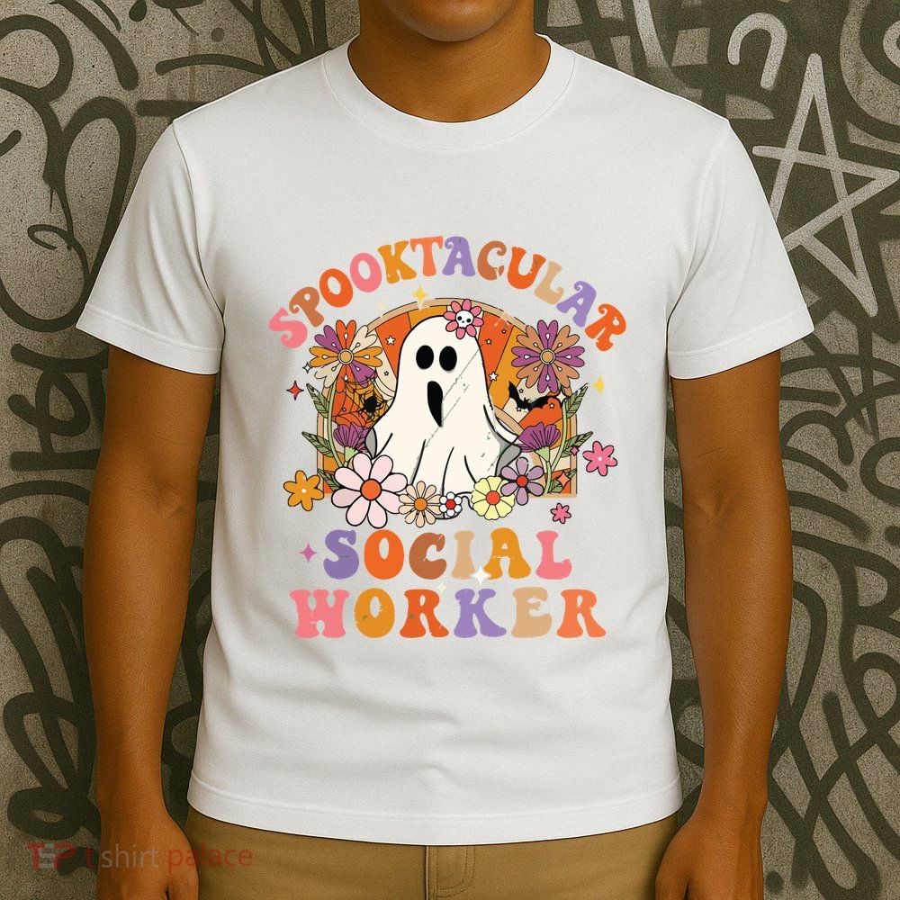 Spooktacular Social Worker Happy Halloween Spooky Matching T-Shirt