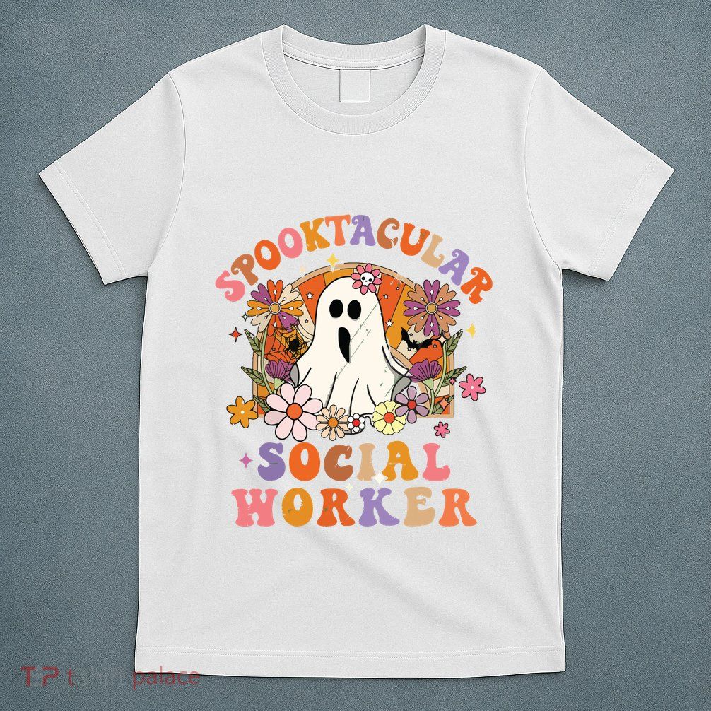 Spooktacular Social Worker Happy Halloween Spooky Matching T-Shirt