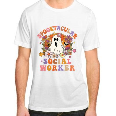 Spooktacular Social Worker Happy Halloween Spooky Matching Adult ChromaSoft Performance T-Shirt