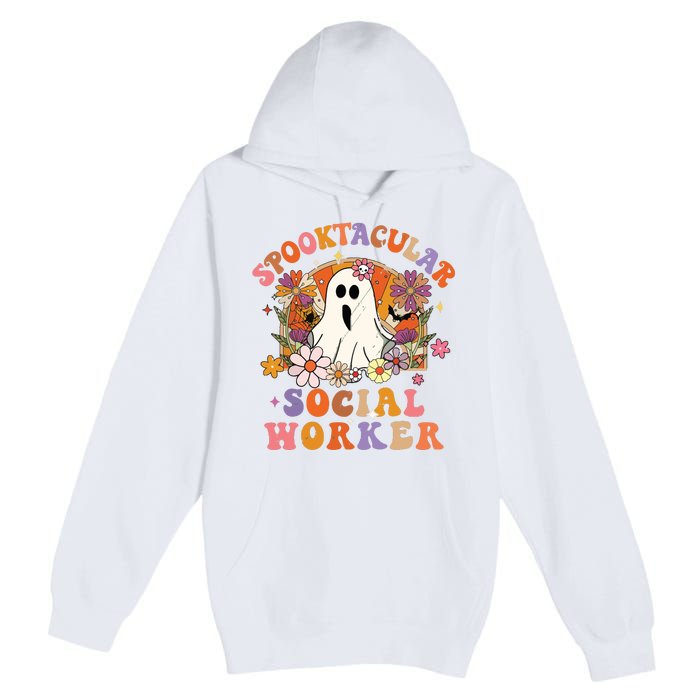 Spooktacular Social Worker Happy Halloween Spooky Matching Premium Pullover Hoodie