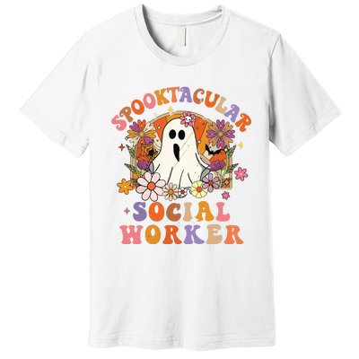 Spooktacular Social Worker Happy Halloween Spooky Matching Premium T-Shirt