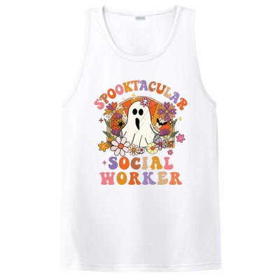 Spooktacular Social Worker Happy Halloween Spooky Matching PosiCharge Competitor Tank