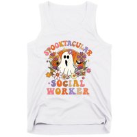 Spooktacular Social Worker Happy Halloween Spooky Matching Tank Top