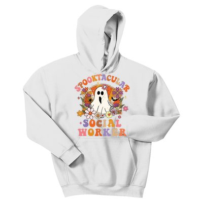 Spooktacular Social Worker Happy Halloween Spooky Matching Kids Hoodie