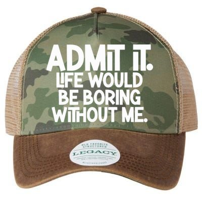 Shannon Sharpe Wearing Admit It Life Would Be Boring Without Me Legacy Tie Dye Trucker Hat