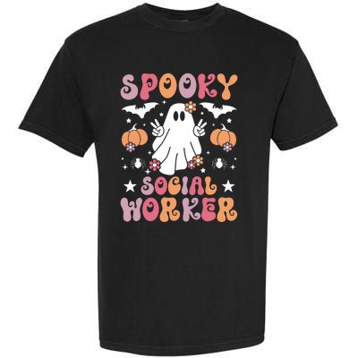 Spooky Social Worker Halloween Best Social Workers Garment-Dyed Heavyweight T-Shirt