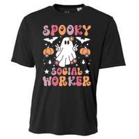 Spooky Social Worker Halloween Best Social Workers Cooling Performance Crew T-Shirt