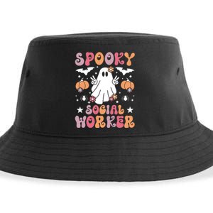 Spooky Social Worker Halloween Best Social Workers Sustainable Bucket Hat