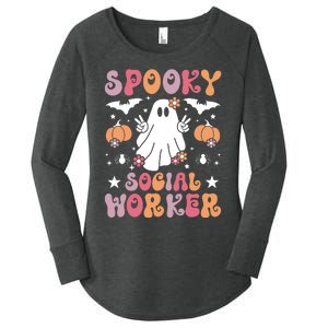 Spooky Social Worker Halloween Best Social Workers Women's Perfect Tri Tunic Long Sleeve Shirt