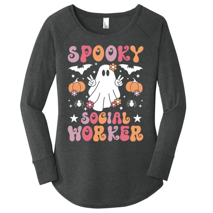 Spooky Social Worker Halloween Best Social Workers Women's Perfect Tri Tunic Long Sleeve Shirt