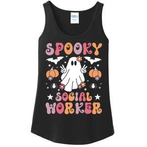 Spooky Social Worker Halloween Best Social Workers Ladies Essential Tank