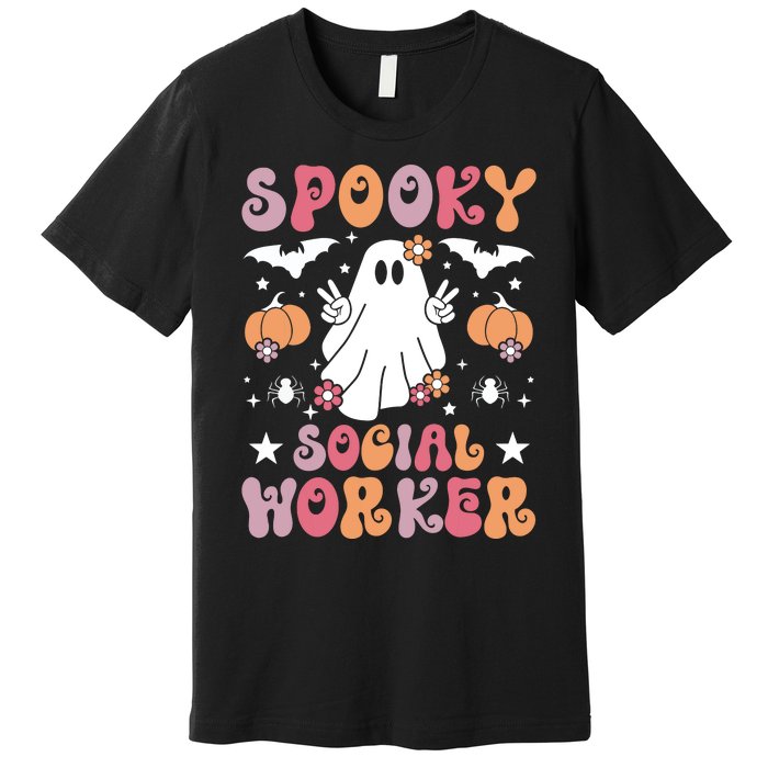 Spooky Social Worker Halloween Best Social Workers Premium T-Shirt