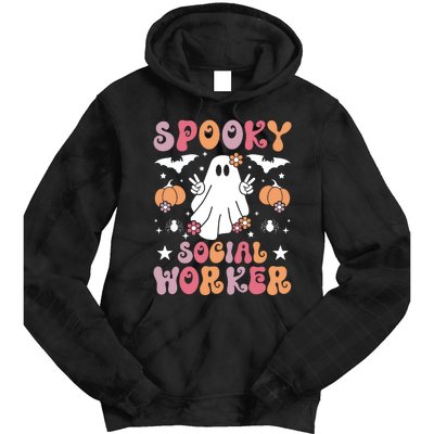 Spooky Social Worker Halloween Best Social Workers Tie Dye Hoodie