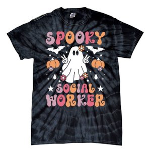 Spooky Social Worker Halloween Best Social Workers Tie-Dye T-Shirt