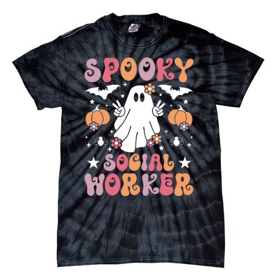 Spooky Social Worker Halloween Best Social Workers Tie-Dye T-Shirt