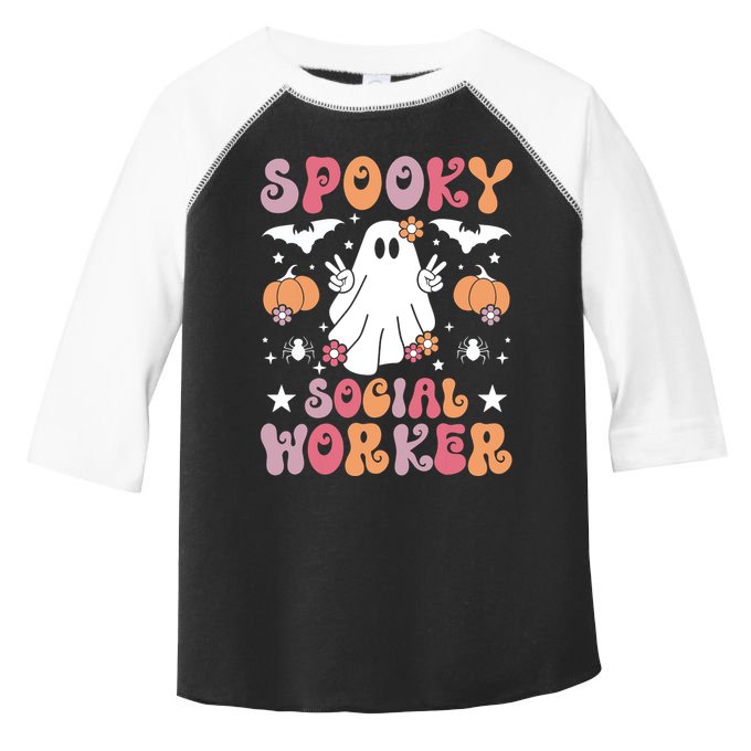 Spooky Social Worker Halloween Best Social Workers Toddler Fine Jersey T-Shirt