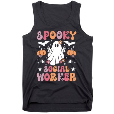 Spooky Social Worker Halloween Best Social Workers Tank Top