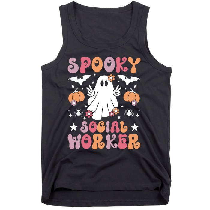 Spooky Social Worker Halloween Best Social Workers Tank Top