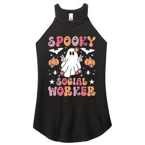 Spooky Social Worker Halloween Best Social Workers Women's Perfect Tri Rocker Tank