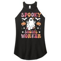 Spooky Social Worker Halloween Best Social Workers Women's Perfect Tri Rocker Tank