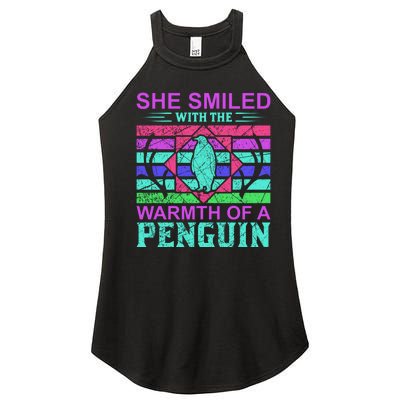 She Smiled With The Warmth Of A Penguin Women’s Perfect Tri Rocker Tank