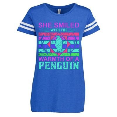 She Smiled With The Warmth Of A Penguin Enza Ladies Jersey Football T-Shirt