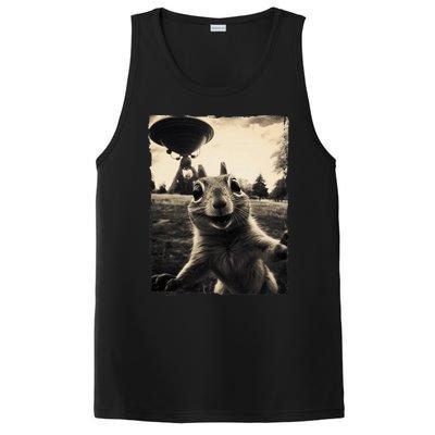 Squirrel Selfie With Ufos Squirrel Mom Funny Squirrel Lover PosiCharge Competitor Tank