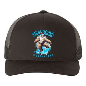 Sasquatch Snowboard Wonderland Christmas Bigfoot Yupoong Adult 5-Panel Trucker Hat