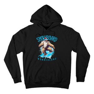 Sasquatch Snowboard Wonderland Christmas Bigfoot Hoodie