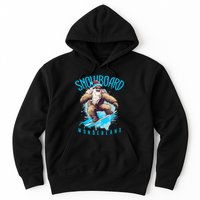 Sasquatch Snowboard Wonderland Christmas Bigfoot Hoodie