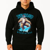 Sasquatch Snowboard Wonderland Christmas Bigfoot Hoodie