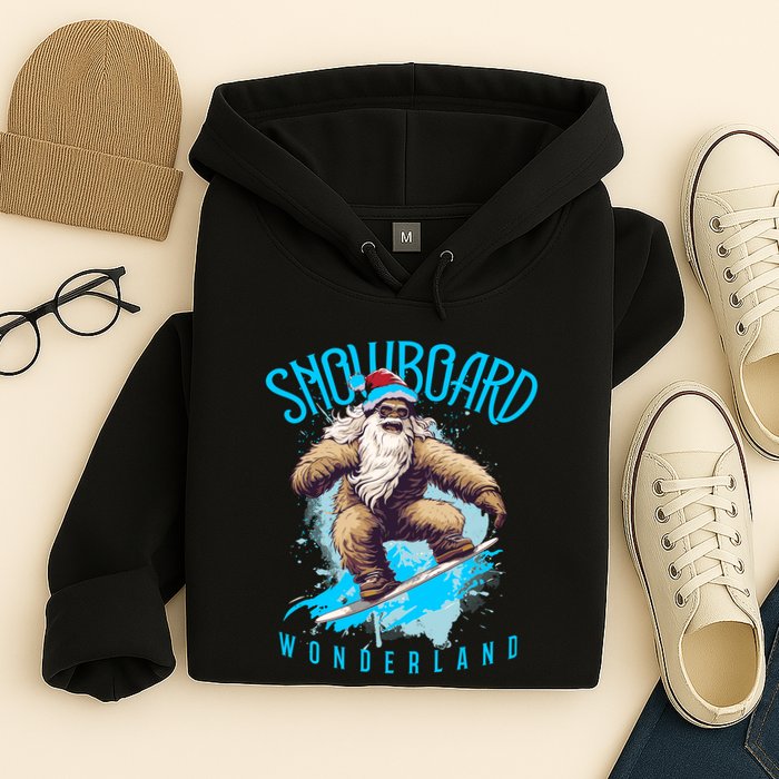 Sasquatch Snowboard Wonderland Christmas Bigfoot Hoodie