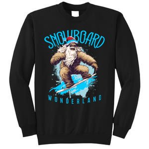 Sasquatch Snowboard Wonderland Christmas Bigfoot Sweatshirt