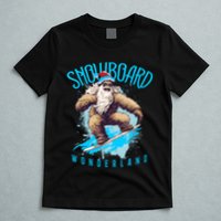 Sasquatch Snowboard Wonderland Christmas Bigfoot T-Shirt