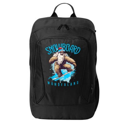 Sasquatch Snowboard Wonderland Christmas Bigfoot City Backpack