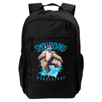 Sasquatch Snowboard Wonderland Christmas Bigfoot Daily Commute Backpack