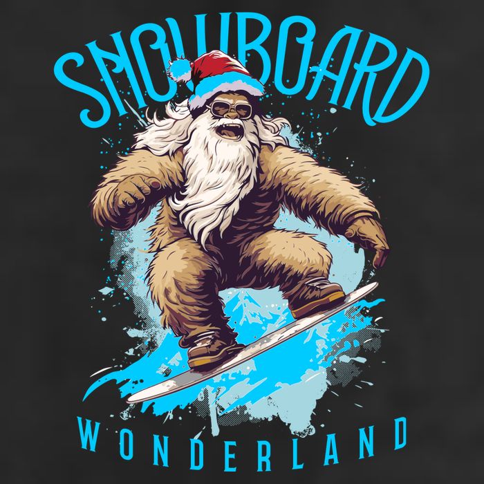 Sasquatch Snowboard Wonderland Christmas Bigfoot Adult Drive Performance Visor